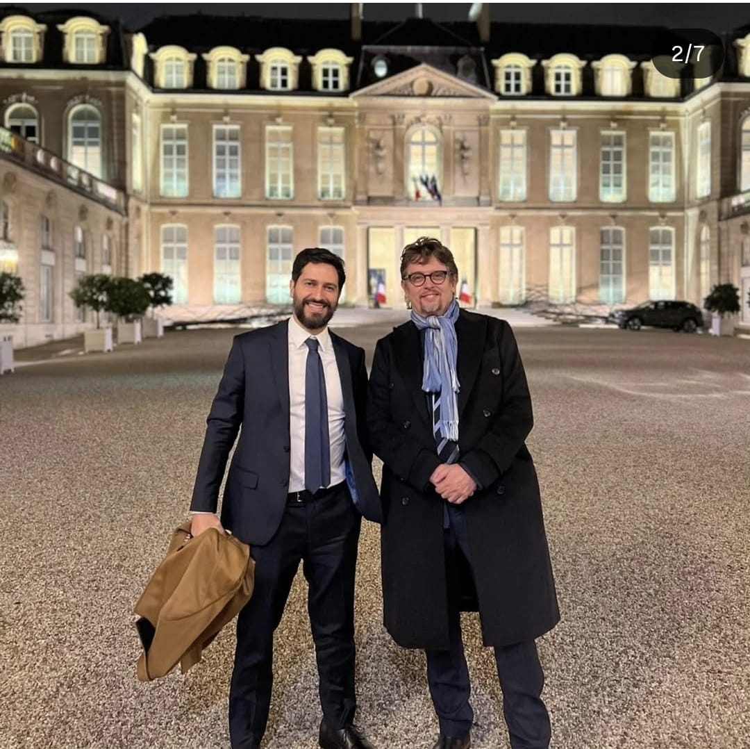 Ronaldo Lemos com Ministro Henri Verdier no Palácio do Eliseu, 2025